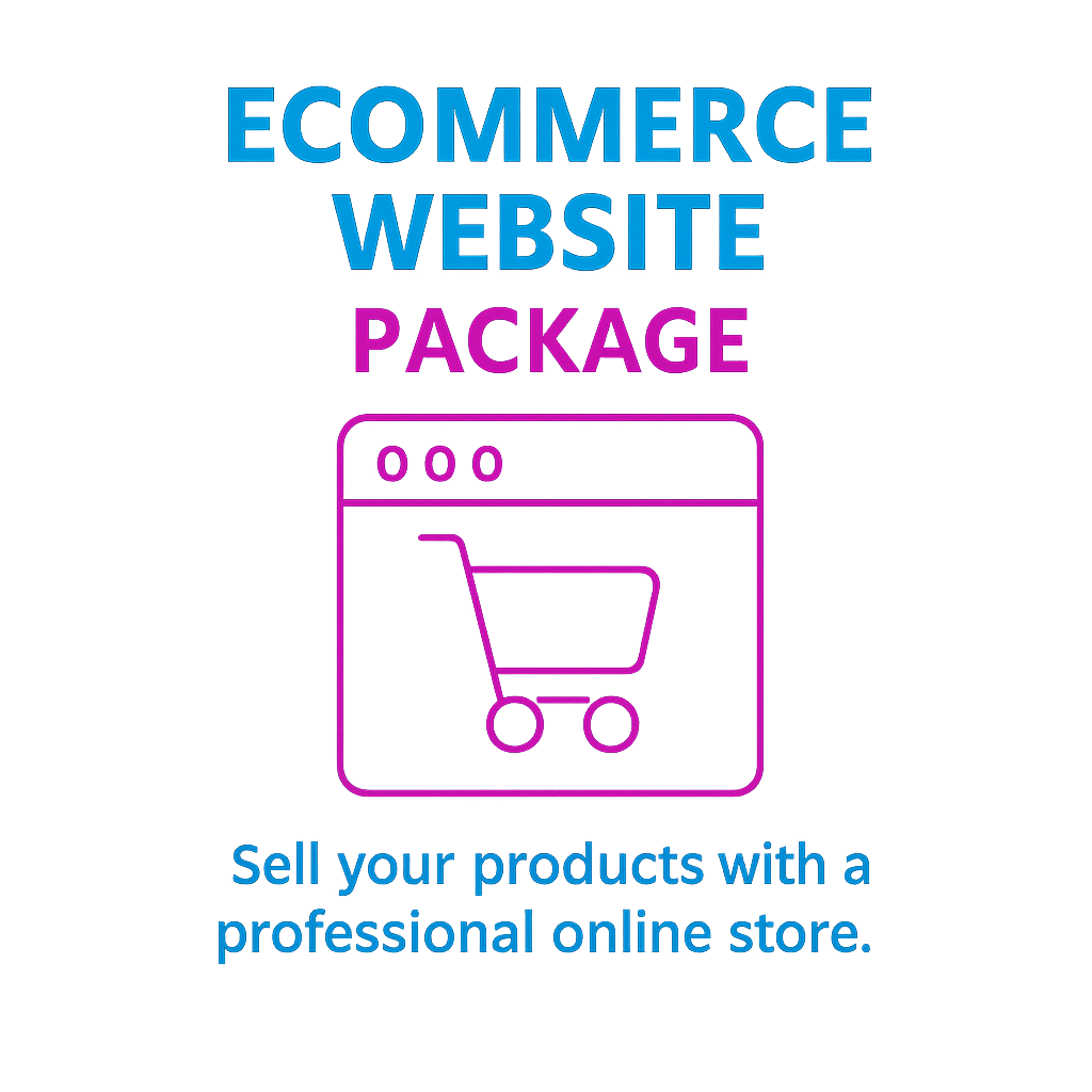 Ecommerce website package for creating a professional online store.